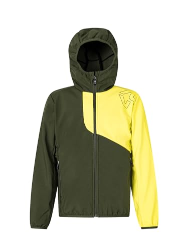 Rock Experience REJJJ01251-C958 OLD CROW SOFTSHELL JUNIOR JACKET Unisex - Kurtka dziecięca 1642 KOMBU GREEN+1809 SULPHUR SPRING 10/140