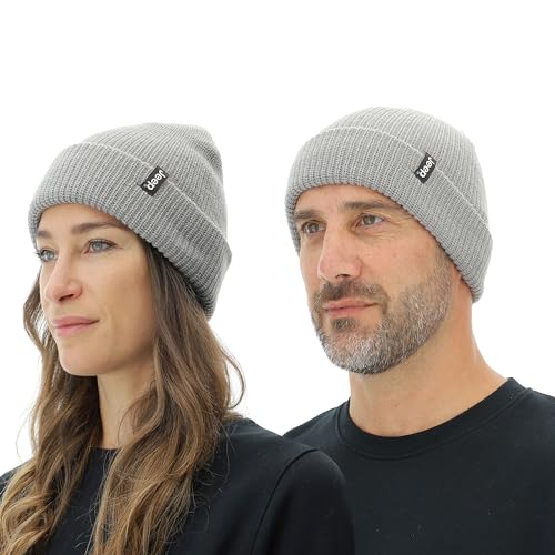 JEEP O102913-G229 J czapka z dzianiny żeberkowej J23W Unisex Medium Grey Uni