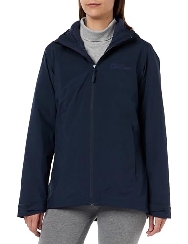 Jack Wolfskin Damska Kurtka Moonrise 3 w 1, Niebieski (Night Blue), M