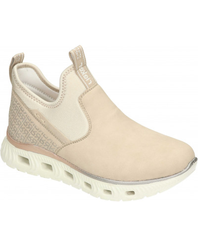 BOTKI RIEKER - 990301-08 BEŻ - Rieker