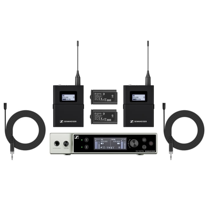 S‌ennheiser EW-DX MKE 2 SET (R1-9) - ZESTAW PODWÓJNY Z NADAJNIKAMI MINIATUROWYMI Z MIK. MKE 2, 520-608 MHz ♦ 30 DNI NA ZWROT ♦ GWARANCJA DOO...