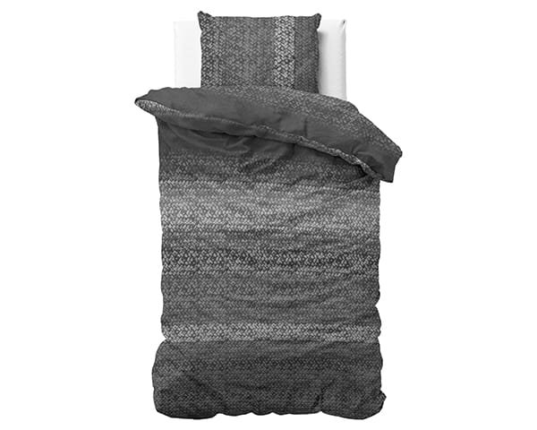 Kpl 140x220 FL GRADIENT KNITS antracyt flanela