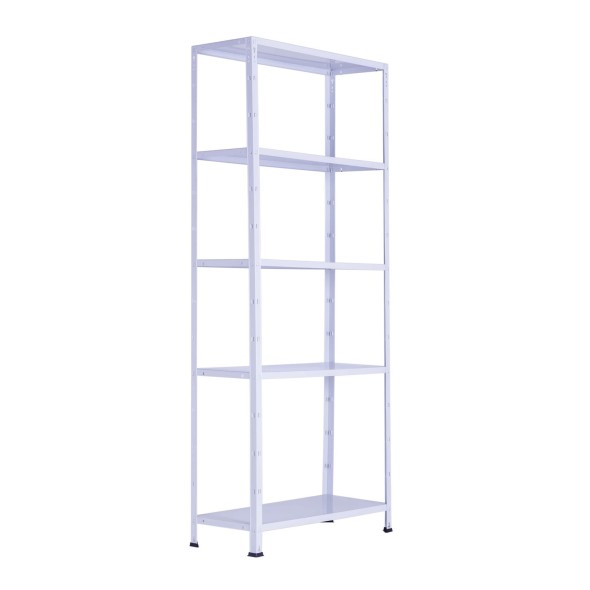 Regał półkowy 1760x750x300 mm, 5 półek, nośność półek 75 kg, RAL 7031