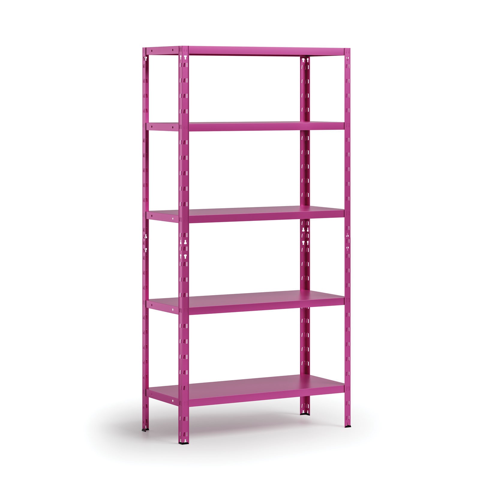 Regał półkowy 1800x900x400 mm, 5 półek, nośność półek 70 kg, fioletowy