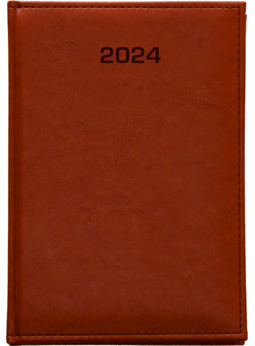 Dazar, Kalendarz tygodniowo-notesowy 2024 A4, Jasnobrązowy