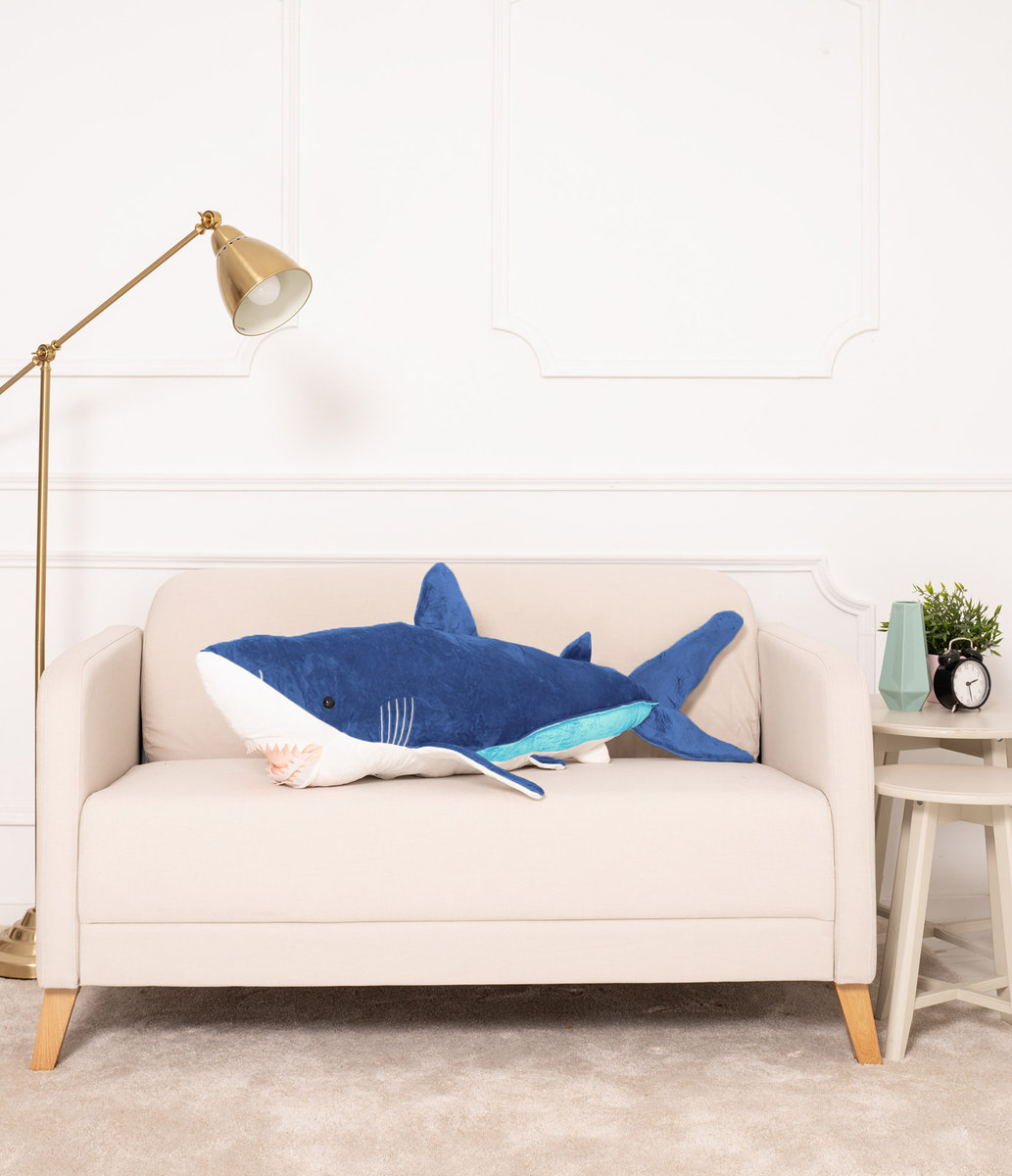 Miś Gustaw, Miś Rekin Adi, niebieski, 110cm