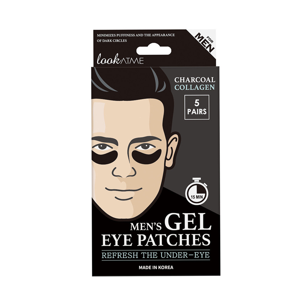 Look At Me, Płatki pod oczy dla mężczyzn, Men’s Gel Under Eye Patches Charcoal & Collagen