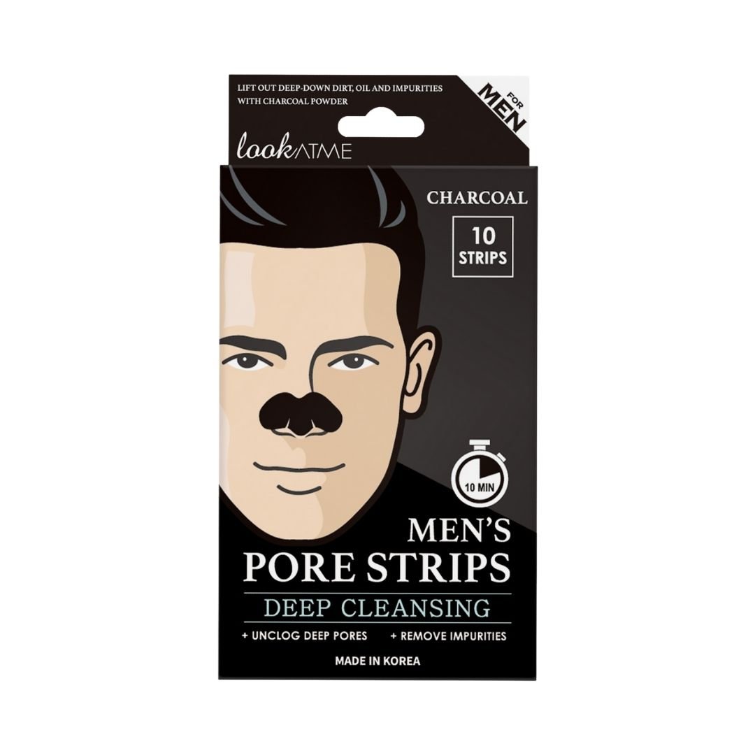 Look At Me, Men’s Pore Strips Charcoal, Oczyszczające paski na nos dla mężczyzn