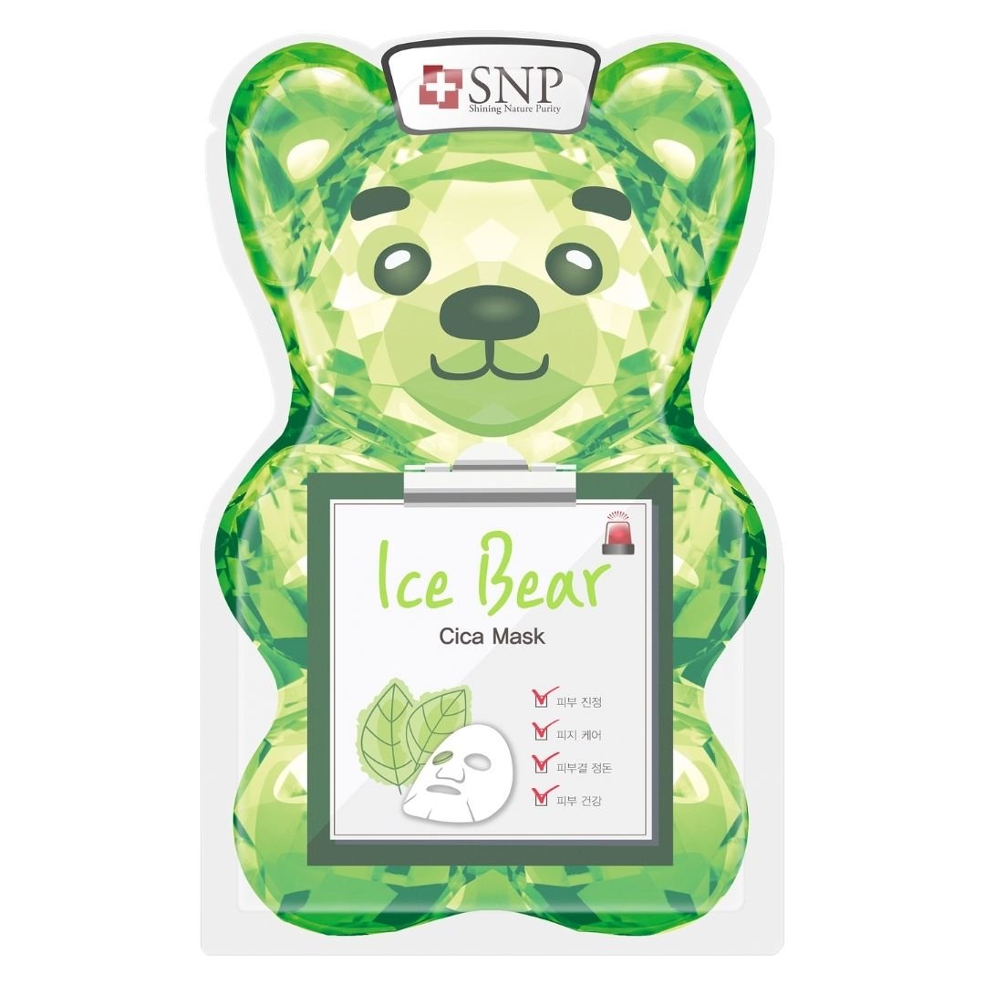 SNP Ice Bear Cica, Chłodząco-łagodząca maska w płachcie