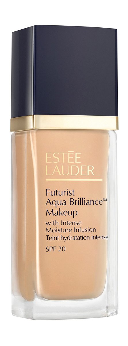 Estee Lauder, Futurist Aqua Brilliance Makeup with Intense Moisture Infusion SPF 20, Podkład do twarzy, 1W0 Warm Porcelain, 30ml