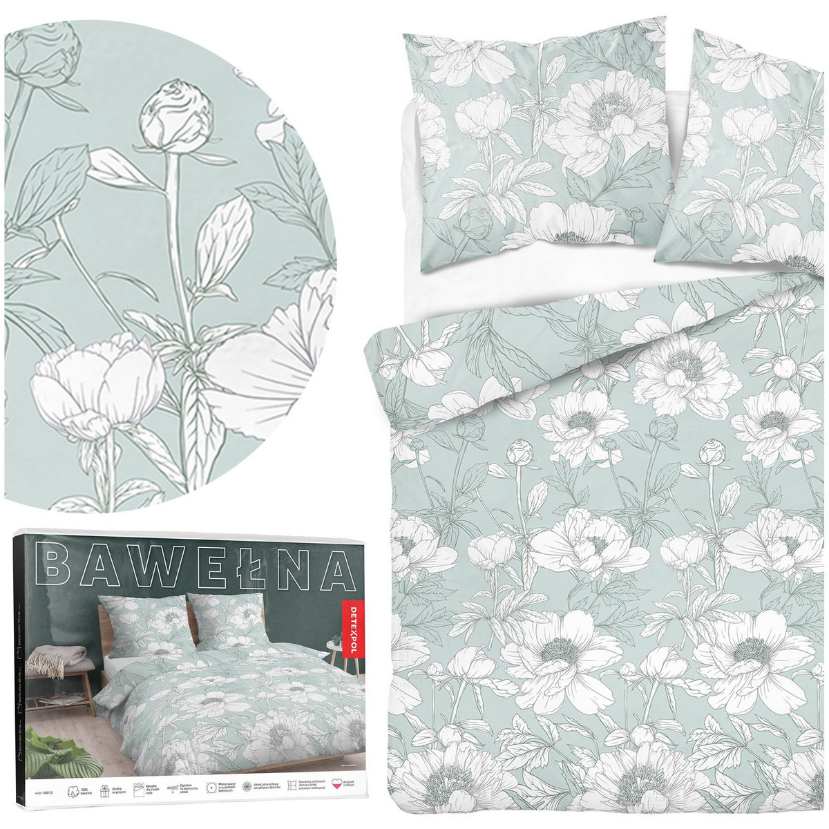 Pościel 220x200 3cz Vicenza Bawełniane 4461B