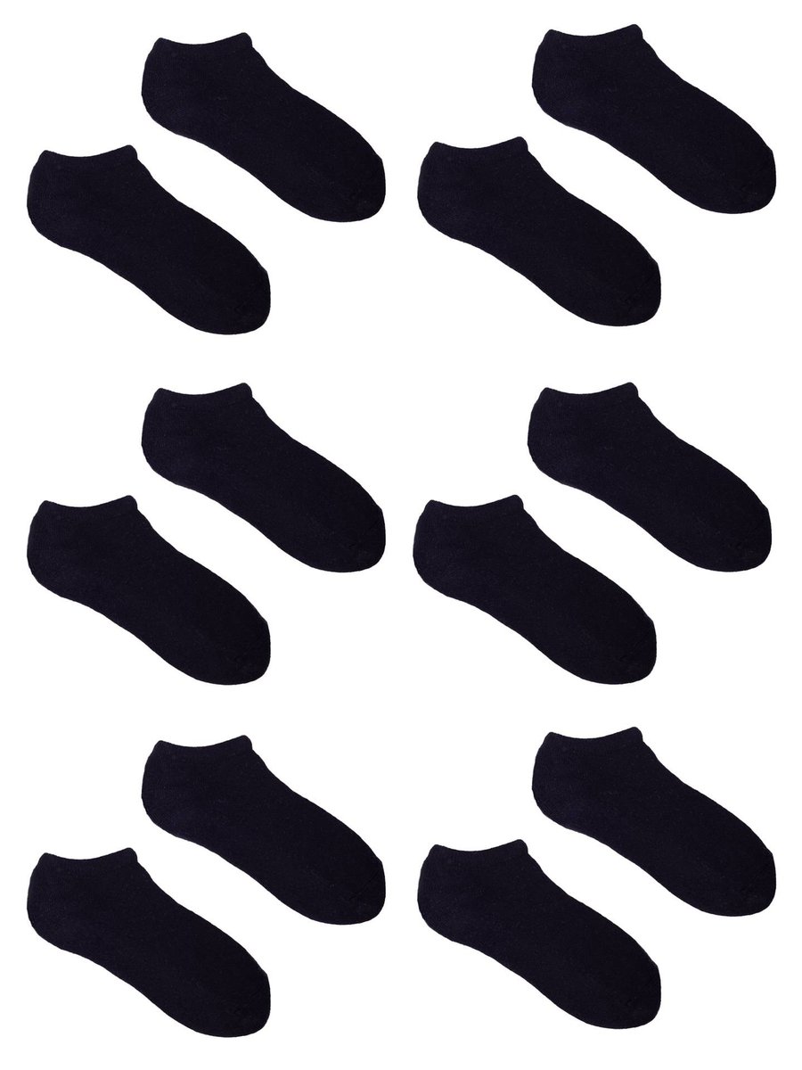 Skarpety stopki frotte czarne z silikonem na pięcie 6PAK 31-34 YOCLUB