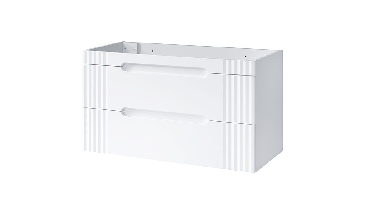 Biała Szafka pod umywalkę 120 cm WISZĄCA FIJI