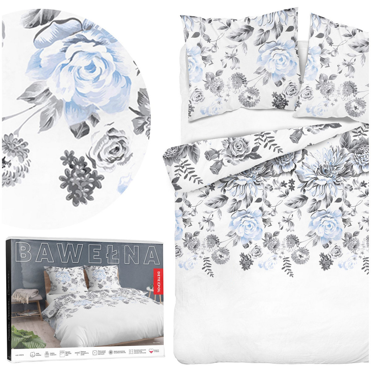 Pościel 220x200 3cz Vicenza Bawełniane 4462B