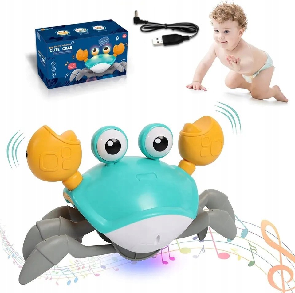 Pełzający Krab Interaktywny Dźwięk Akumulator