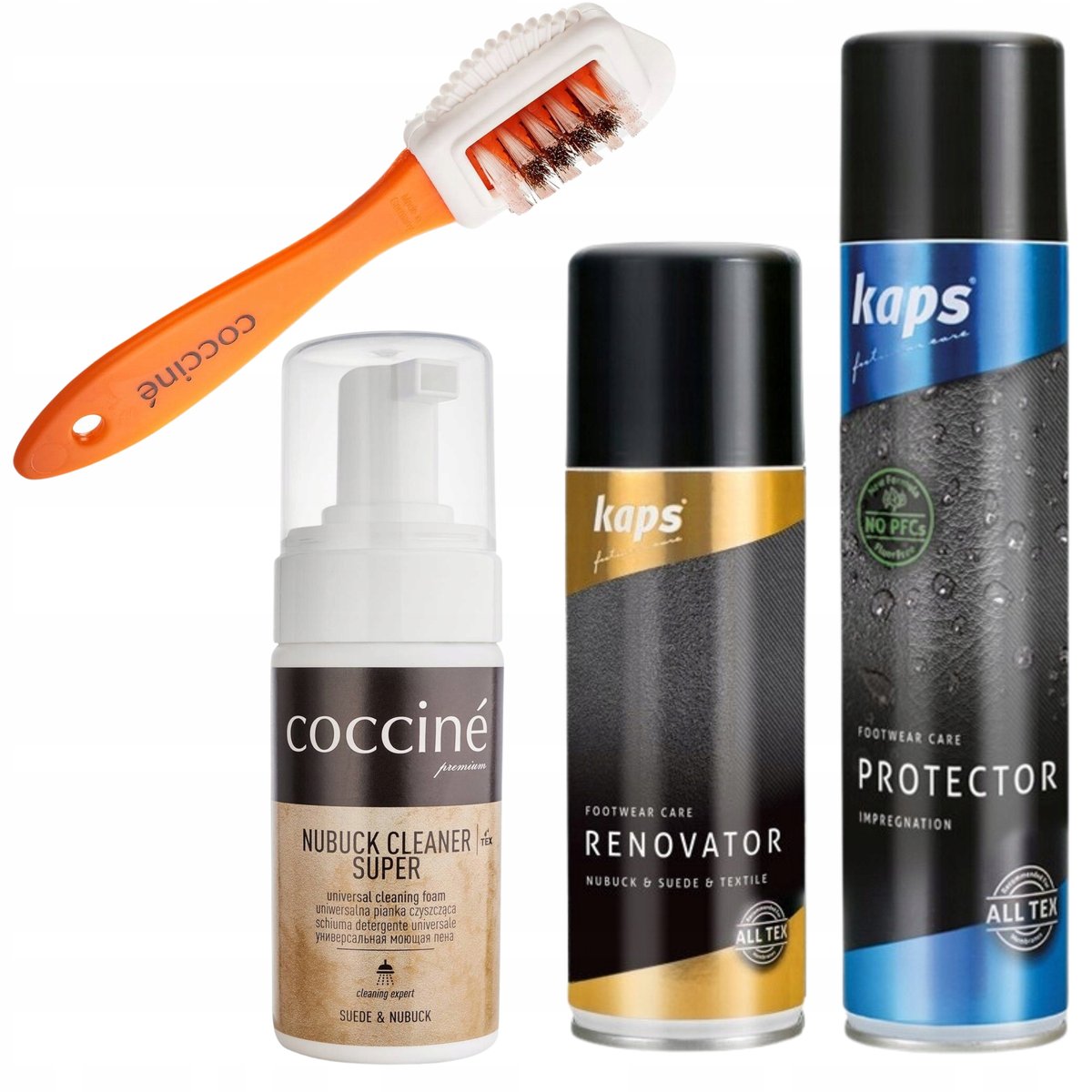Zestaw Pfc Free 400 Ml+Renovator (100) 200 Ml - Kaps + Szczotka + Pianka Coccine