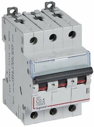 Legrand WYŁĄCZNIK NADPRĄDOWY S 313 3P C 0,5A 10000A SERII DX3 409246