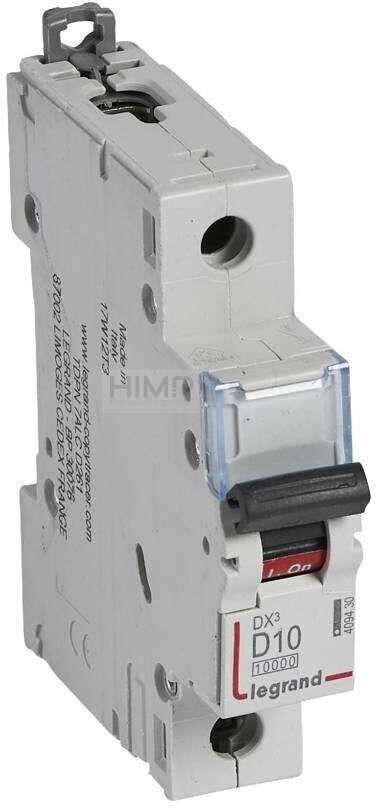 Legrand WYŁĄCZNIK NADPRĄDOWY S 311 1P D 10A 10000A SERII DX3 409430