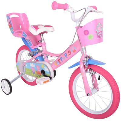 Rower dziecięcy DINO BIKES Świnka Peppa 14 cali dla dziewczynki | Bezpłatny transport