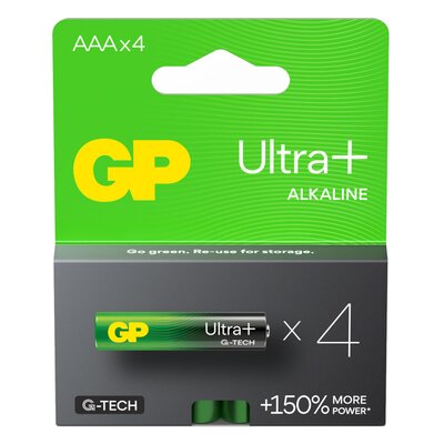 Baterie alkaliczne GP Ultra+ Alkaline 24AUP21-SB4 AAA 4 szt.