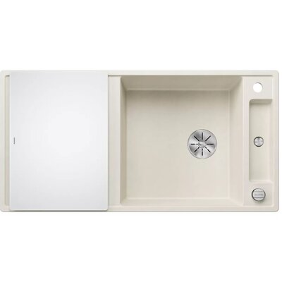 Zlewozmywak granitowy BLANCO Axia III XL 6 S Silgranit Delikatny biały + deska szklana 527051