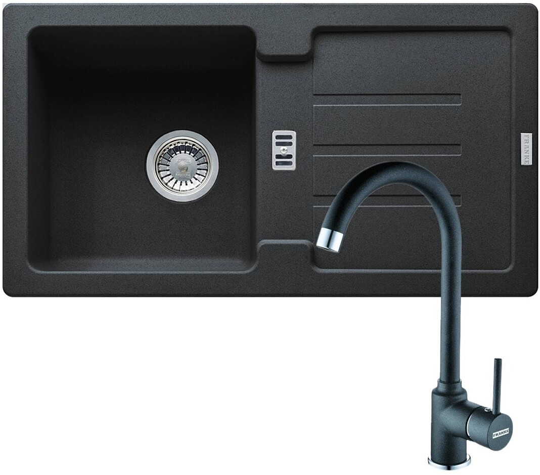 Zestaw granitowy Franke Zlewozmywak Strada SAG 614-78 + Bateria Pola Onyx 114.0697.682