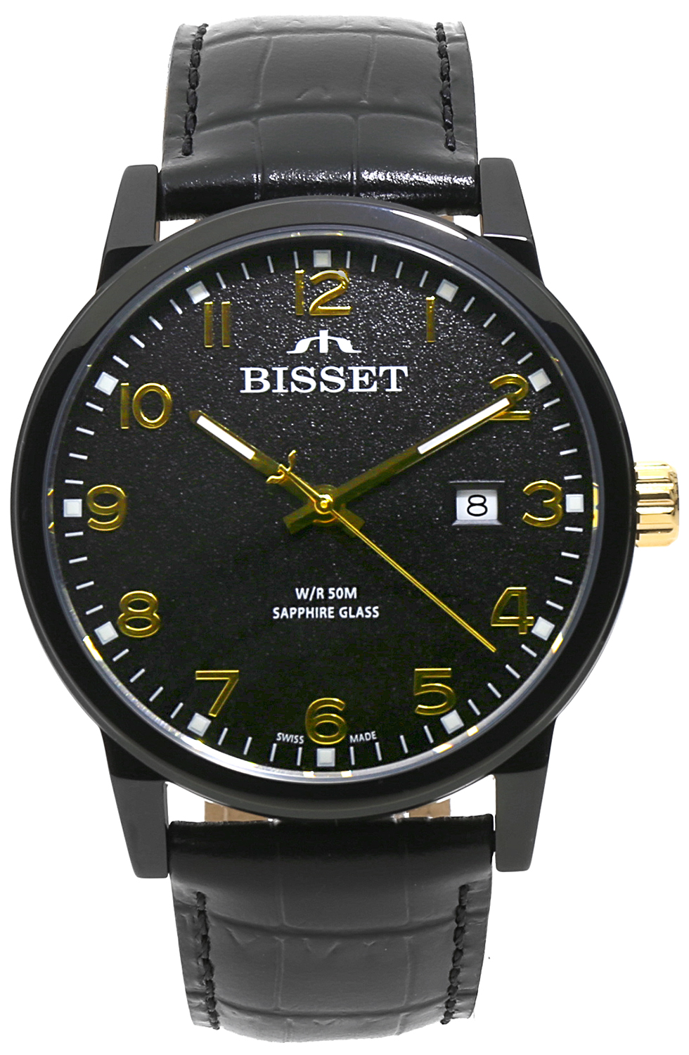 Zegarek Bisset BIS184 BSCE62 czarny - Natychmiastowa WYSYŁKA 0zł (DHL DPD INPOST) | Grawer 1zł | Zwrot 100 dni