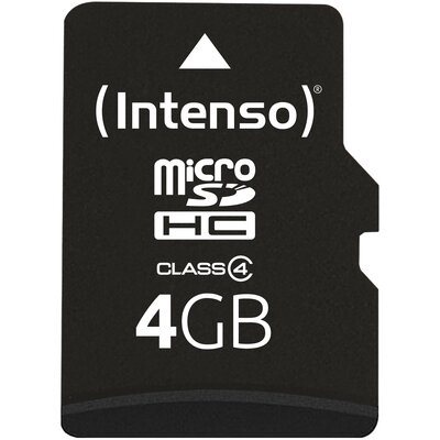 Intenso MicroSDHC Class 4 4GB + adapter (3403450)