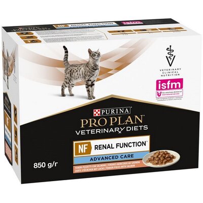 Purina Pro Plan Veterinary Diets Feline NF Advance Care, łosoś - 10 x 85 g