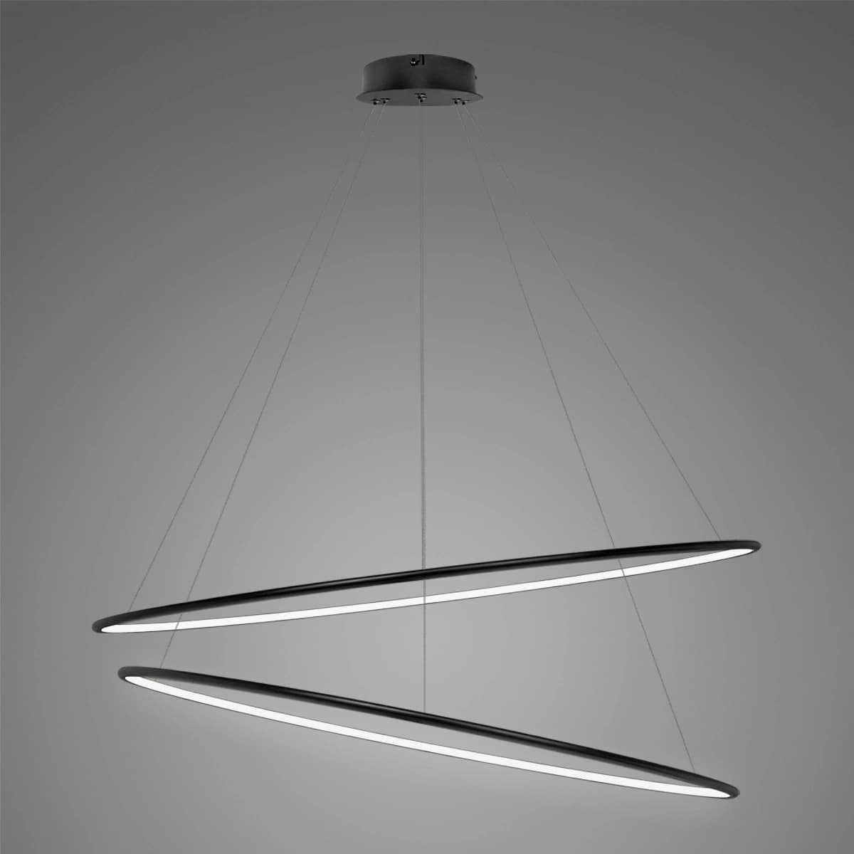 Lampa Ledowe Okręgi No. 2 Φ120 cm in 4k czarna Altavola Design (Barwa światła barwa dzienna, Kierunek padania światła do wewnątrz, Kolor Czarny, Możliwość ściemniania nie)