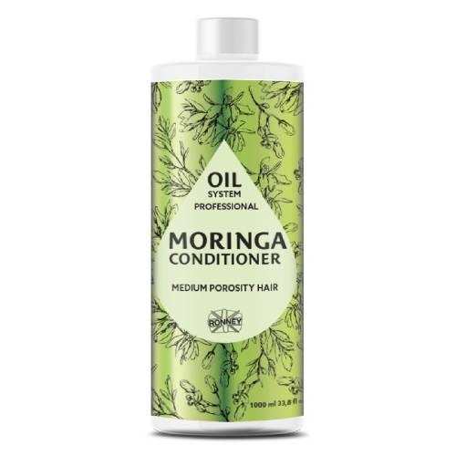 RONNEY Oil System Professional Moringa Conditioner - Odżywka do włosów średnioporowatych, 1000ml