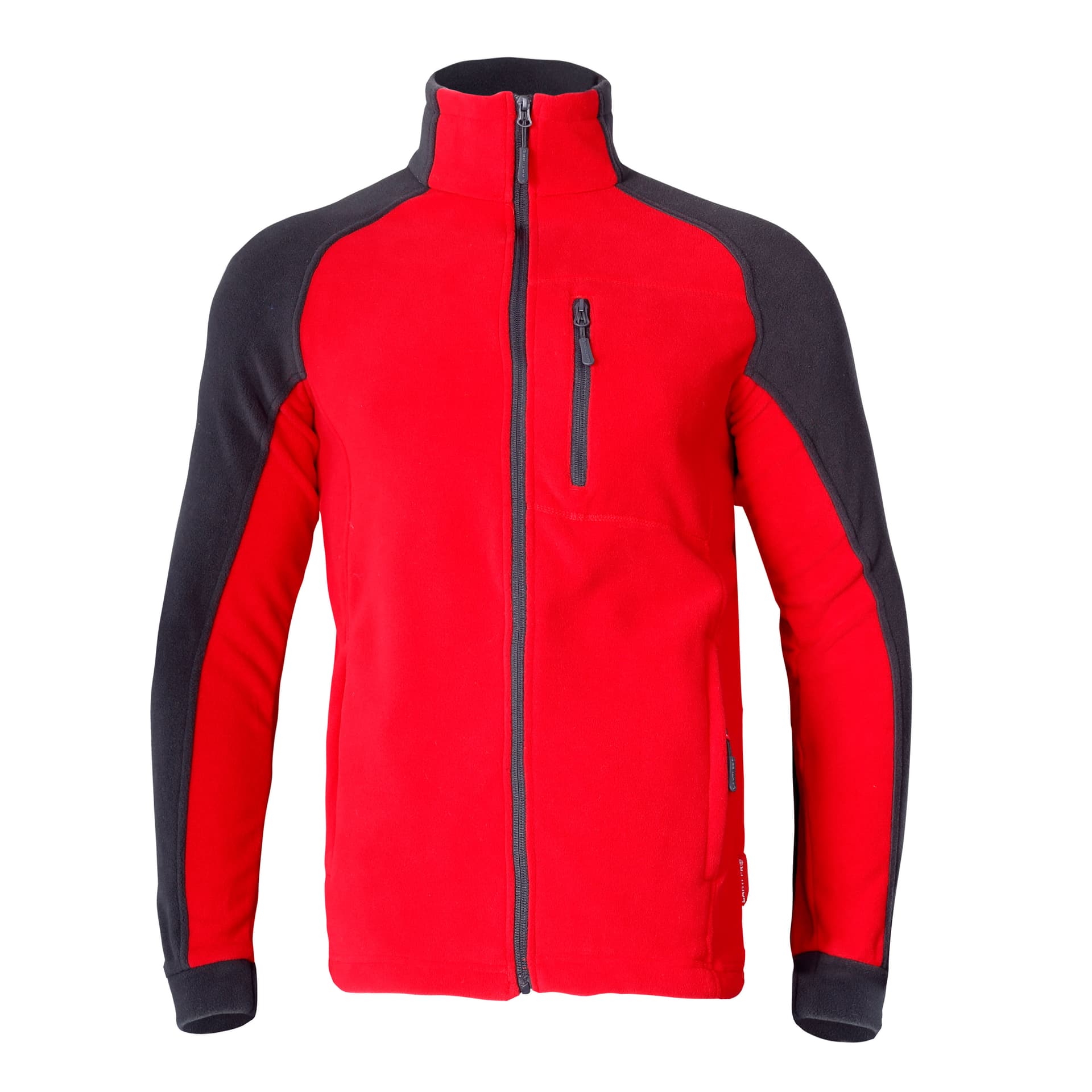 BLUZA POLAR. CZERWONO-SZARA, 
