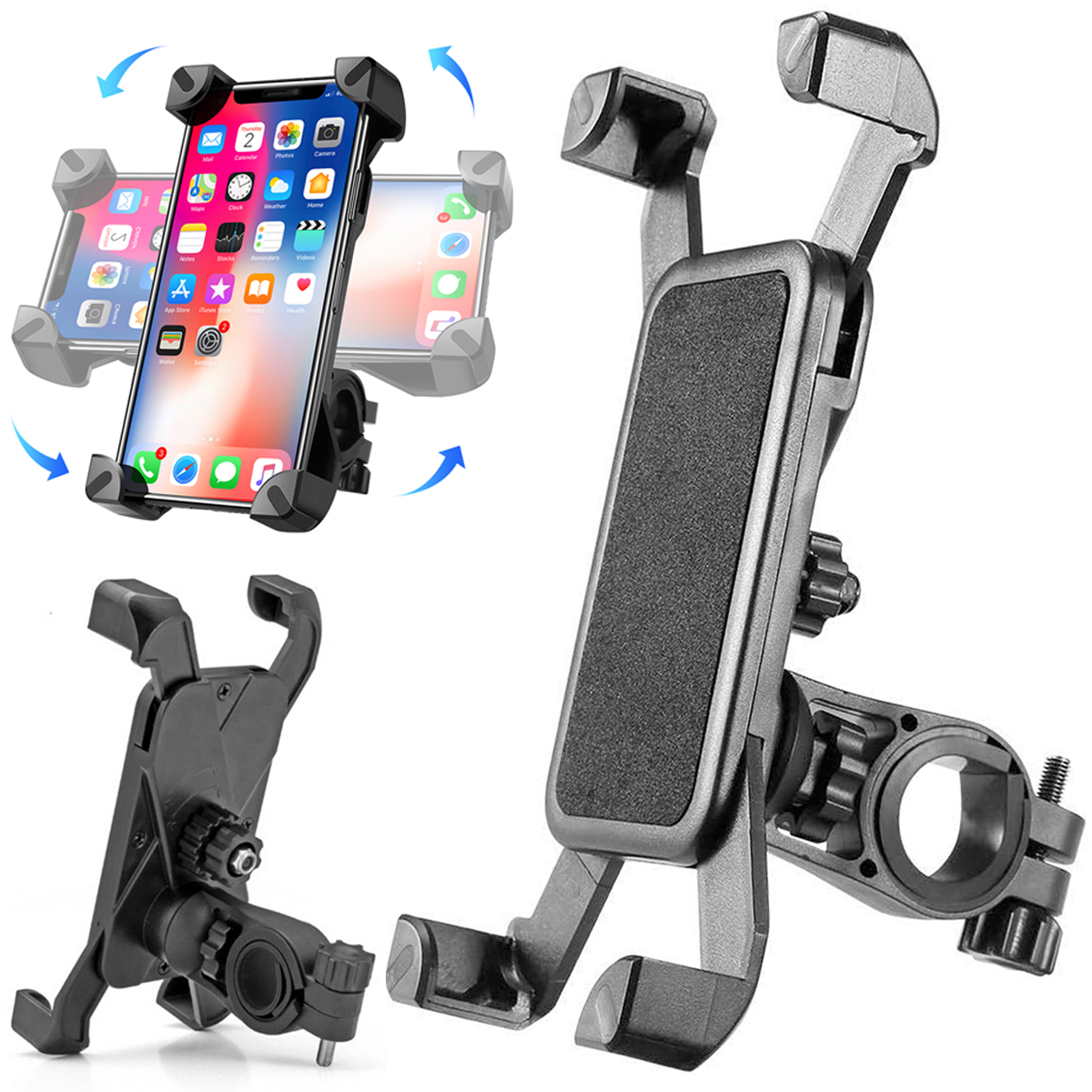 Uchwyt rowerowy na telefon S064 czarny