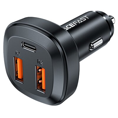 Acefast 66W 2x USB / USB Typ C, PPS, Power Delivery, Quick Charge 4.0, AFC, FCP, SCP B9 Czarny