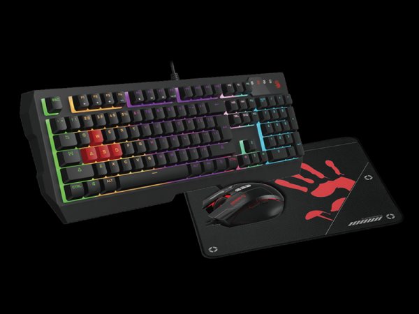 A4-Tech klawiatura + mysz + podkładka B1700