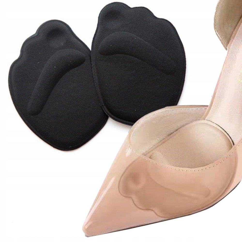 Wkładki Do Butów Szpilek Obcasów Miękkie Poduszki, Czarne