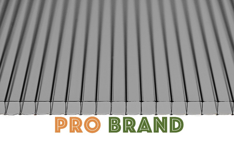 Poliwęglan komorowy WZMOCNIONY ProBrand 4000x2100 dymny (szary) 4mm