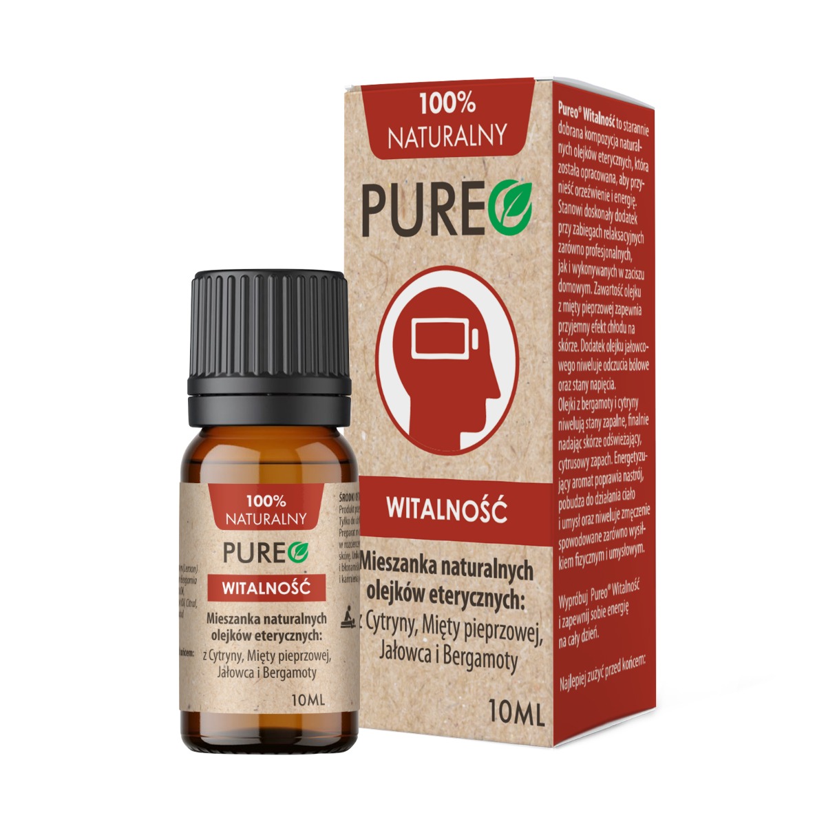 PUREO Witalność mieszanka naturalnych olejków eterycznych, 10ml