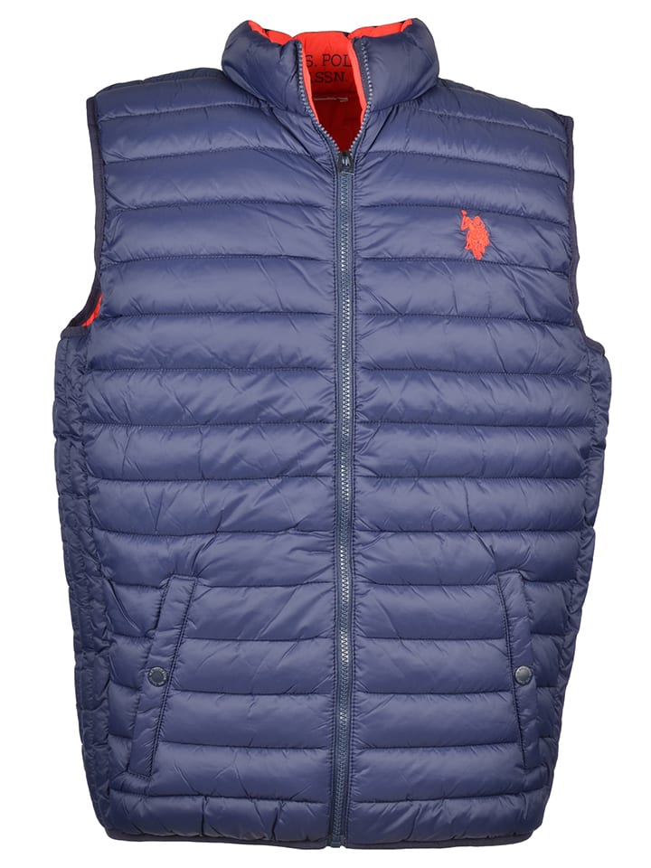 U.S. Polo Assn. Kamizelka pikowana w kolorze granatowym