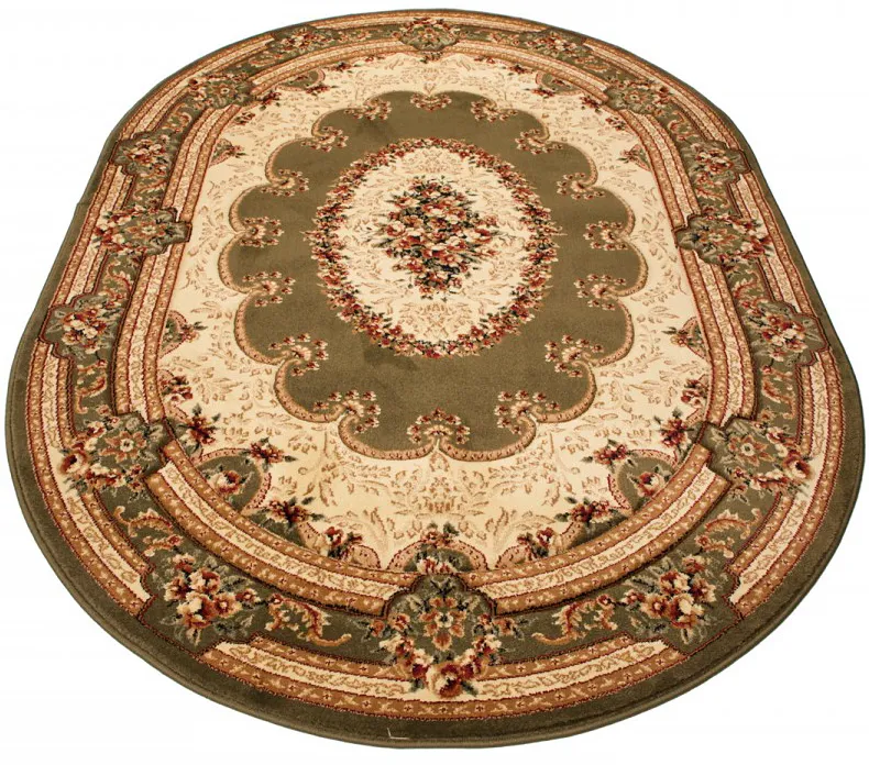 Zielony dywan w klasycznym stylu S2-W82