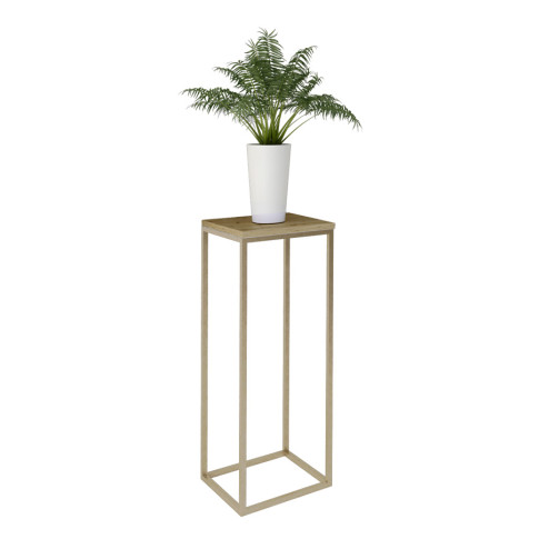 Kwietnik w stylu glamour złoty + dąb artisan C6-N73