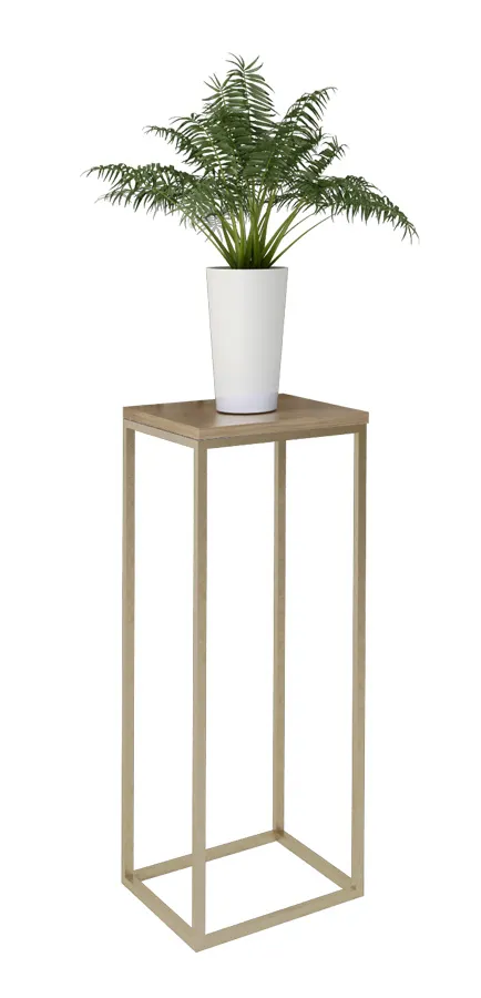 Stojak na kwiaty w stylu glamour złoty + dąb lancelot F5-K16