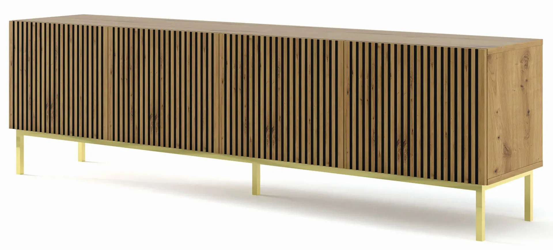 Szafka pod TV z lamelami dąb artisan x Z5-A14