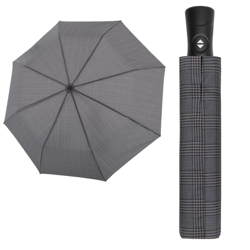 Parasol składany Doppler Magic Superstrong, grafit w kratkę