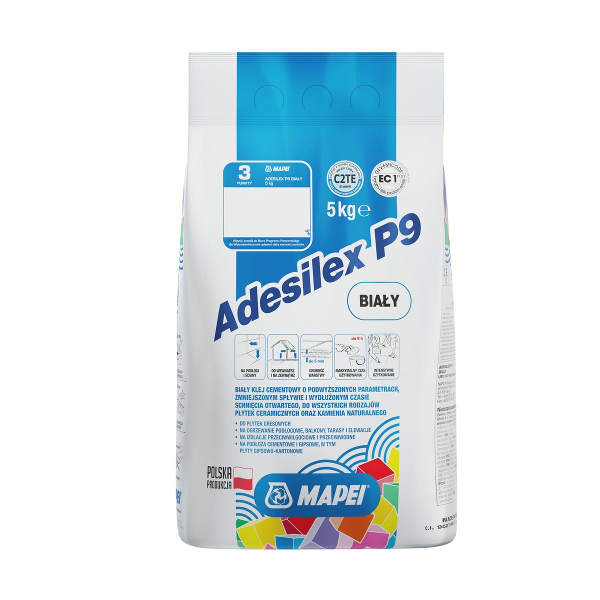 Zaprawa klejowa Adasilex P9 5 KG Biały Mapei 8022452245831