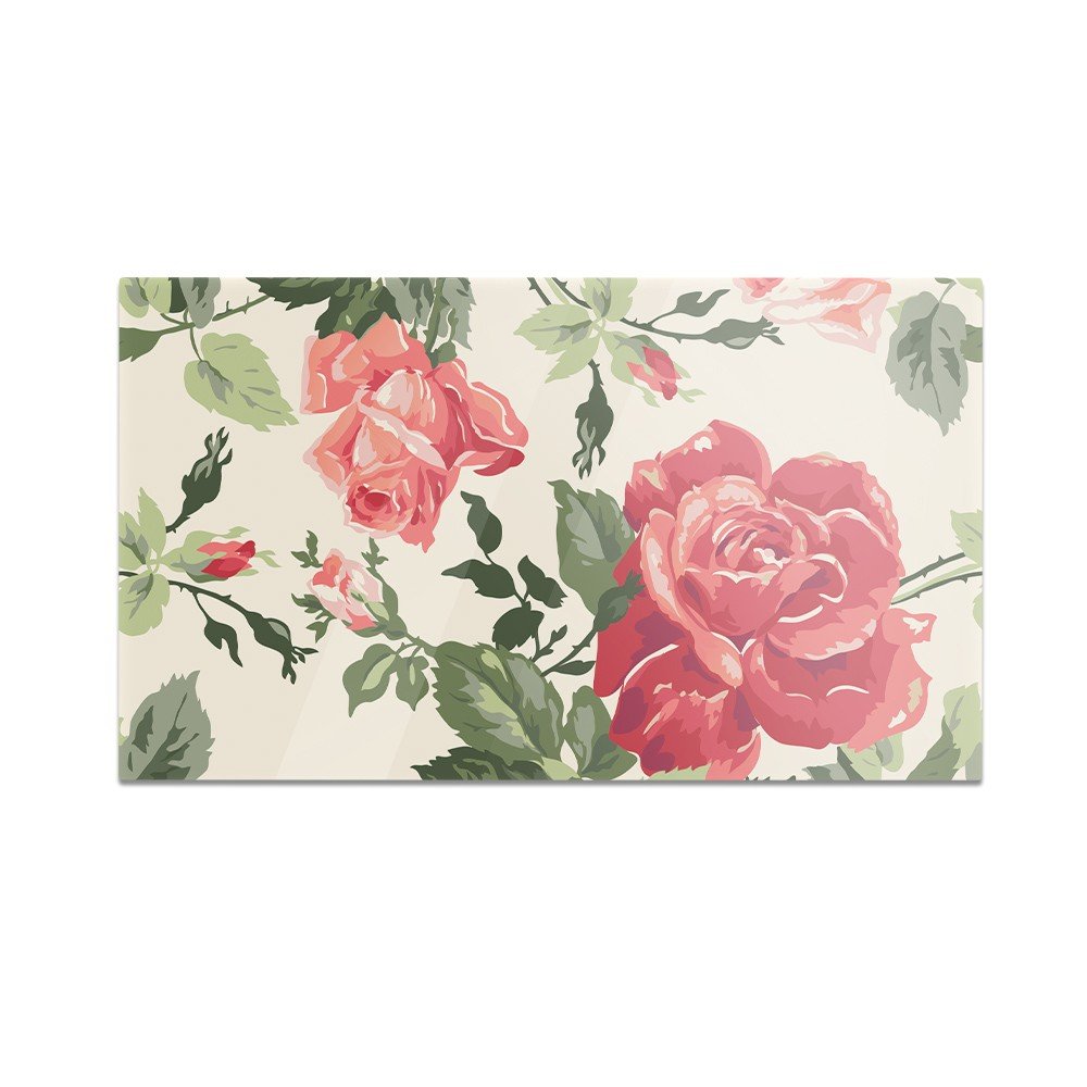 Szklana deska do krojenia HOMEPRINT Czerwone róże 60x52 cm