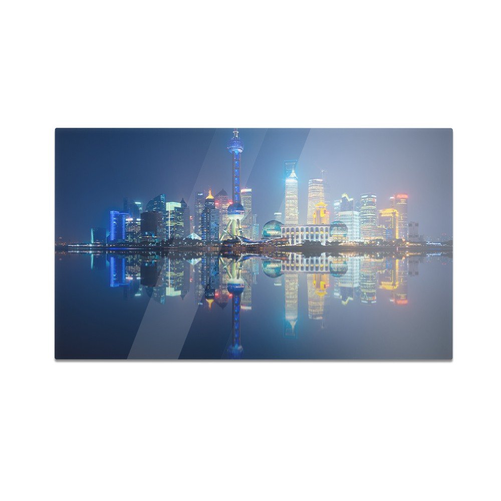 Szklana deska do krojenia HOMEPRINT Panorama Shanghaju 60x52 cm