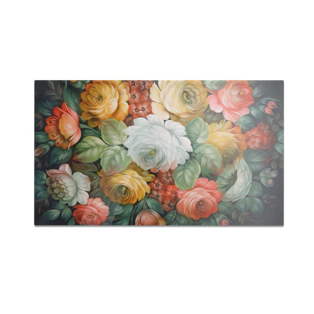 Szklana deska do krojenia HOMEPRINT Kolorowy bukiet kwiatów 60x52 cm