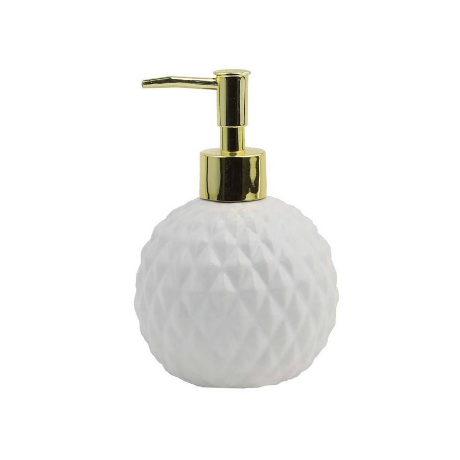 Dozownik na mydło z wytłoczeniem ze złotem Jotta biały biały