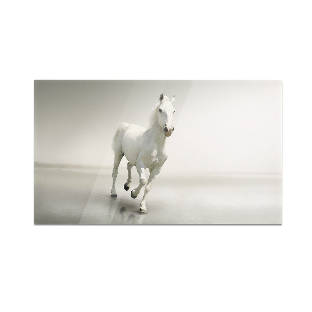 Szklana deska do krojenia HOMEPRINT Biały koń 60x52 cm